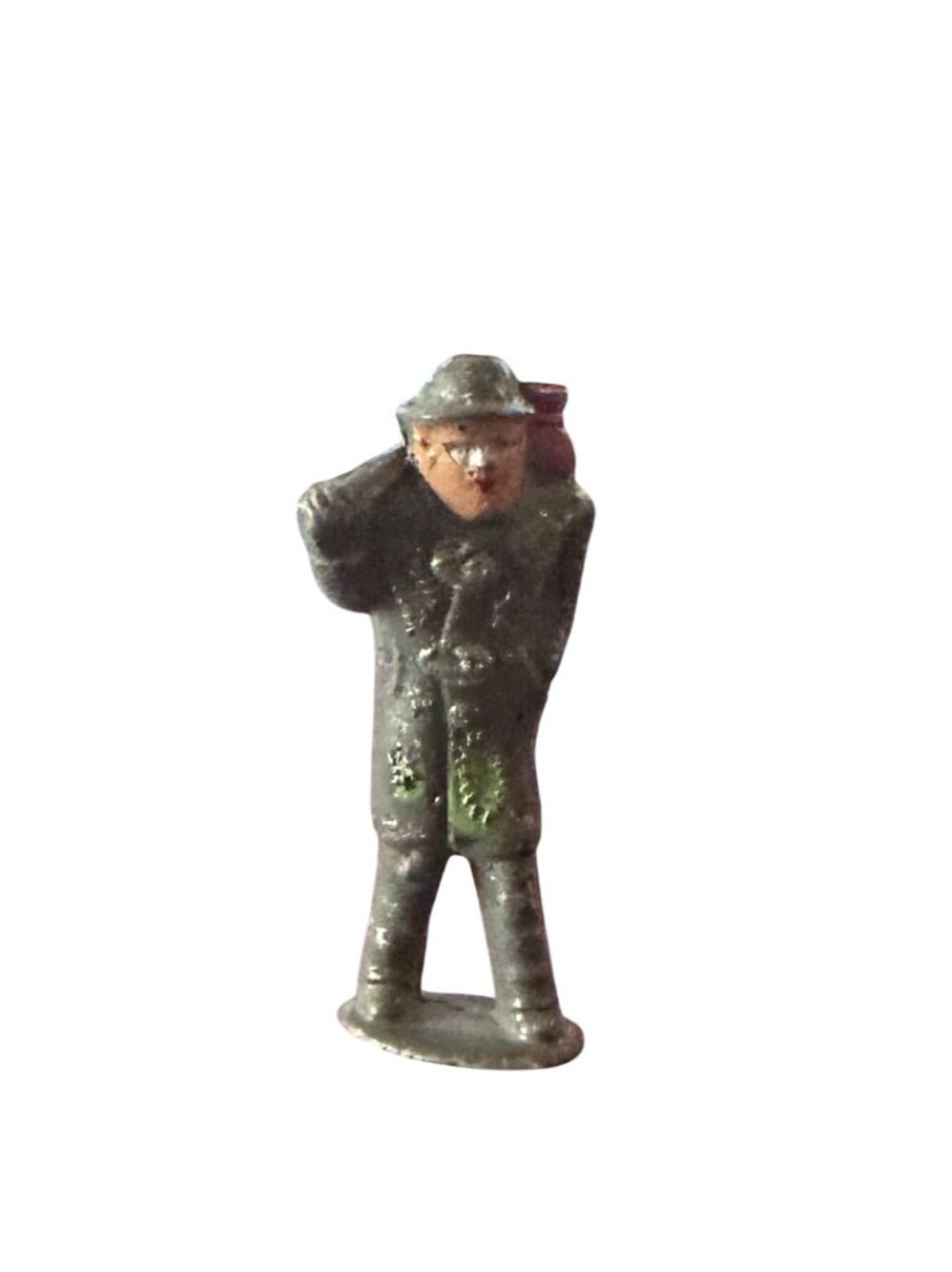 Barclay Manoil Traveling Hobo Lead Figure 1950s Vintage Lead Toy 1.75" Tall